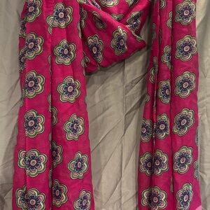 Vera Bradley Pink and Purple Floral Scarf